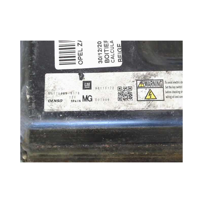 CALCULATEUR MOTEUR OPEL ZAFIRA