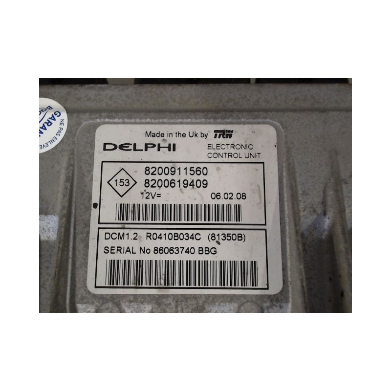 CALCULATEUR MOTEUR RENAULT CLIO