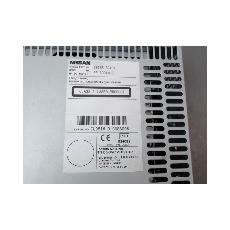 AUTORADIO NISSAN MICRA III Phase 3 2007-2010