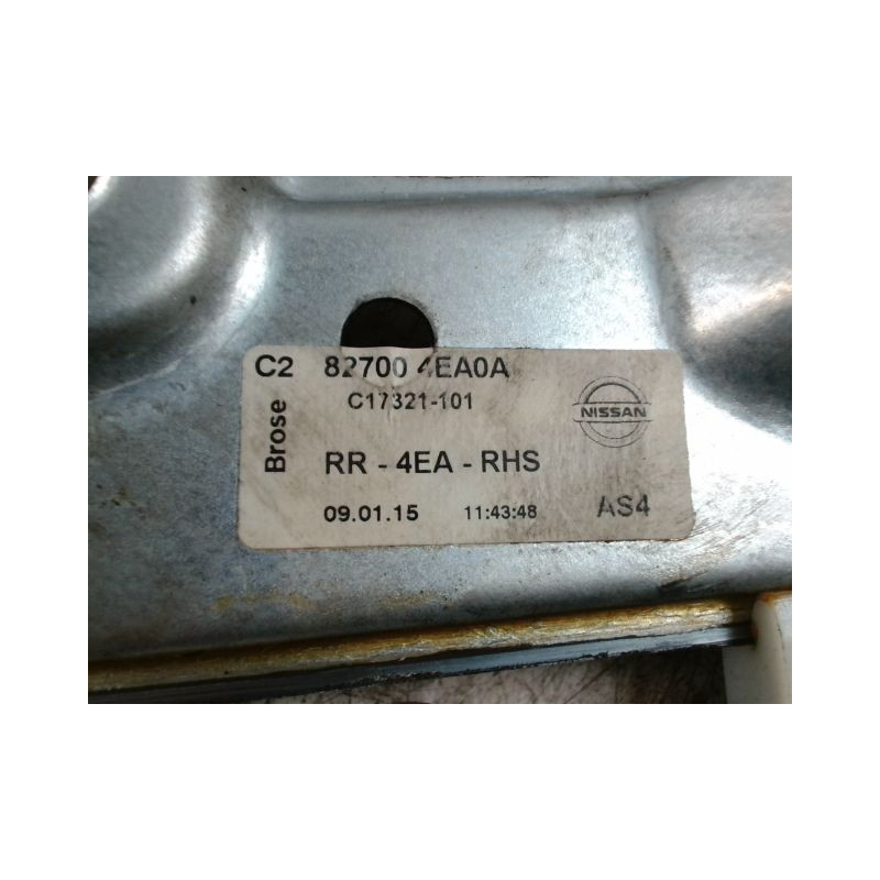 MECANISME+MOTEUR LEVE-GLACE ARRIERE DROIT NISSAN QHASQAI 2007-
