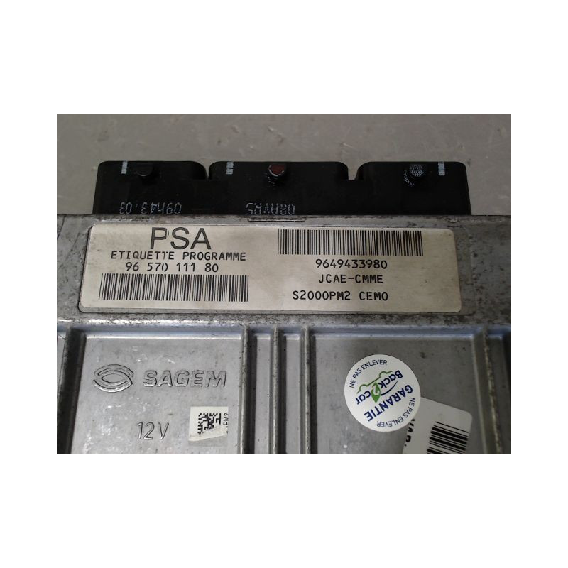 CALCULATEUR MOTEUR PEUGEOT 1007