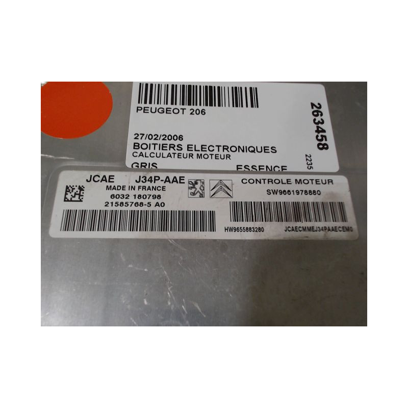 CALCULATEUR MOTEUR PEUGEOT 206