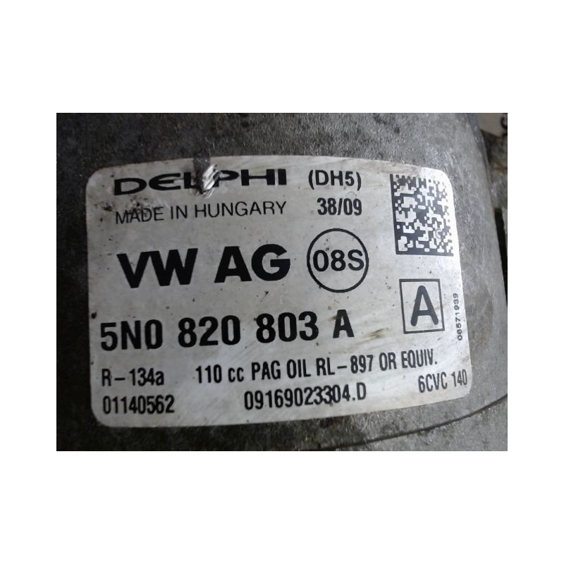 COMPRESSEUR AIR CONDITIONNE VOLKSWAGEN POLO 2009-