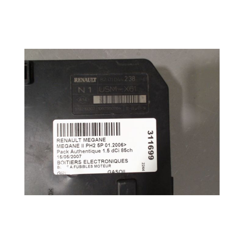 BOITE A FUSIBLES RENAULT MEGANE II PH2 2006-