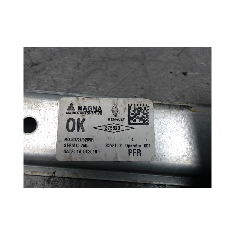 MECANISME+MOTEUR LEVE-GLACE AVANT DROIT DACIA SANDERO