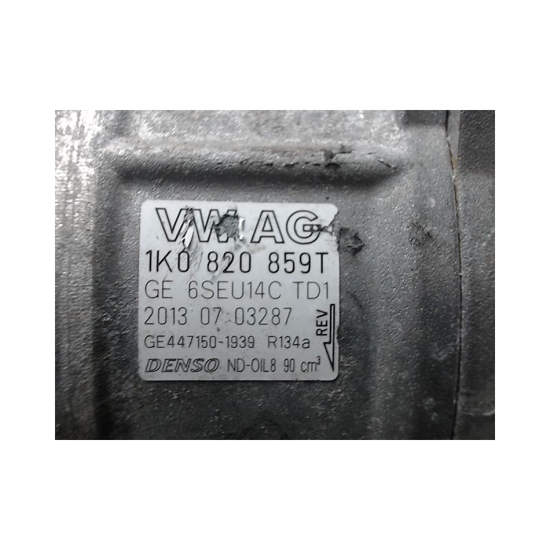 COMPRESSEUR AIR CONDITIONNE VOLKSWAGEN GOLF VI 2008-