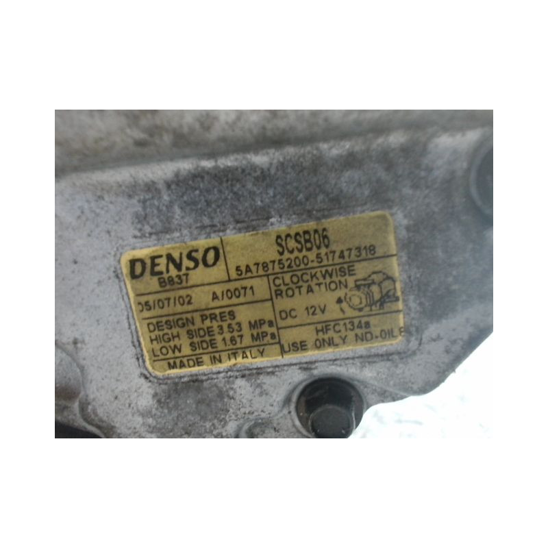 COMPRESSEUR AIR CONDITIONNE FIAT GRANDE PUNTO 2005-