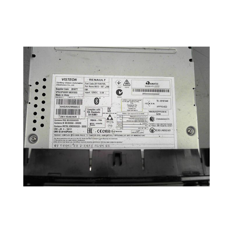 AUTORADIO RENAULT CLIO IV Phase 1 2012-...
