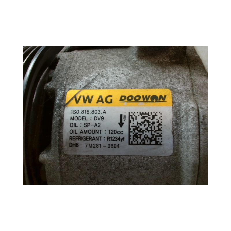 COMPRESSEUR AIR CONDITIONNE VOLKSWAGEN UP! PHASE 1 (12) 2011-...