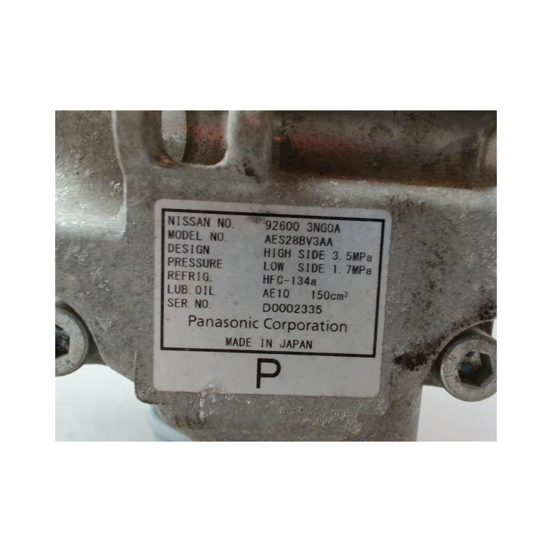 COMPRESSEUR AIR CONDITIONNE NISSAN LEAF 2011-...