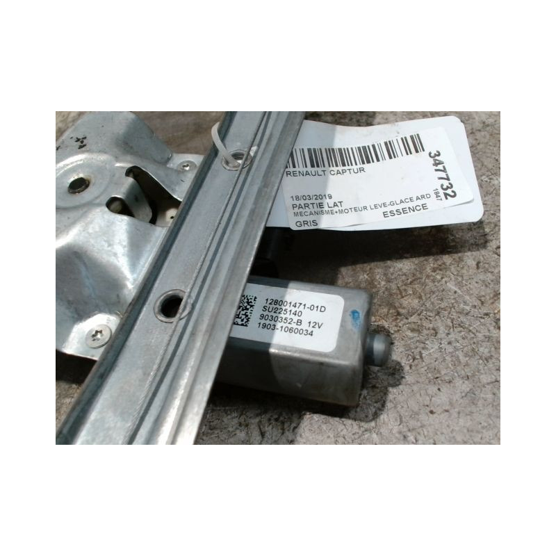 MECANISME+MOTEUR LEVE-GLACE ARRIERE DROIT RENAULT CAPTUR