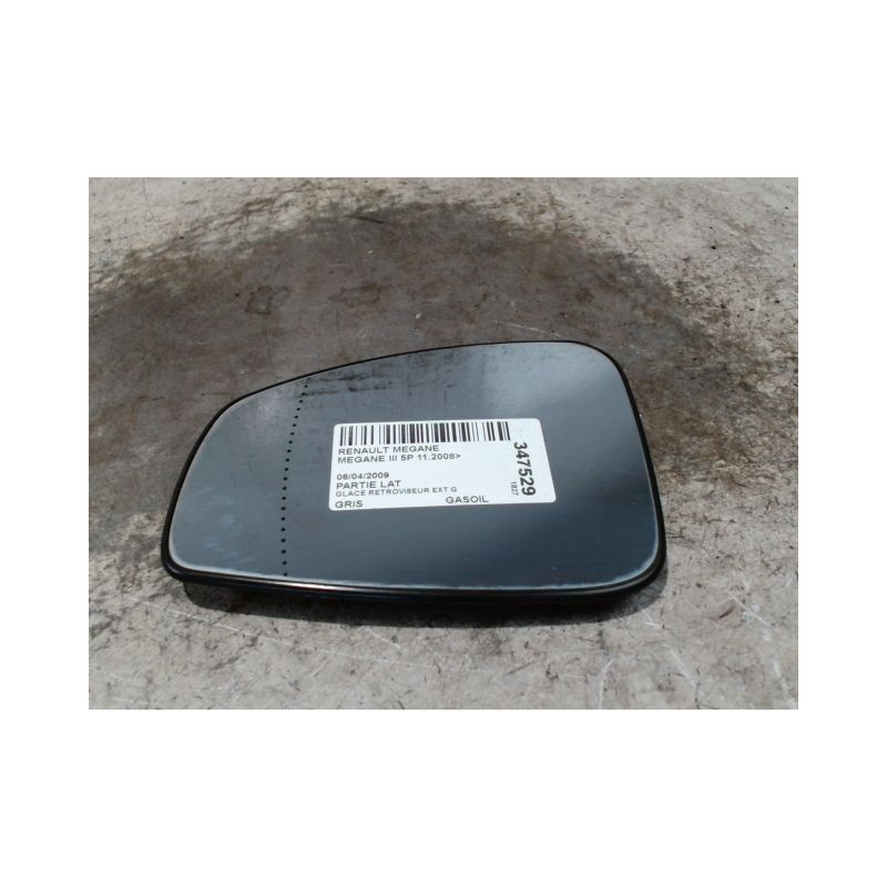 GLACE RETROVISEUR EXT G RENAULT MEGANE III 2008-