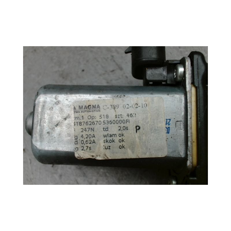 MECANISME+MOTEUR LEVE-GLACE AVANT DROIT FIAT 500 2007-