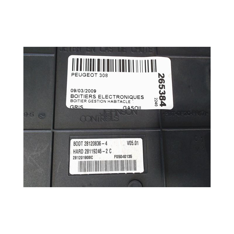 BOITIER GESTION HABITACLE PEUGEOT 308