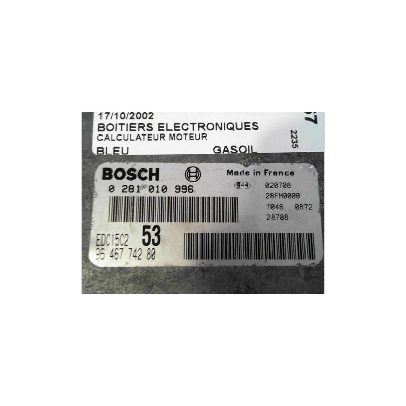 CALCULATEUR MOTEUR CITROEN XSARA PICASSO 99-10