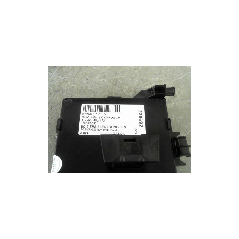 BOITIER GESTION HABITACLE RENAULT CLIO II PH.2 CAMPUS 09-12