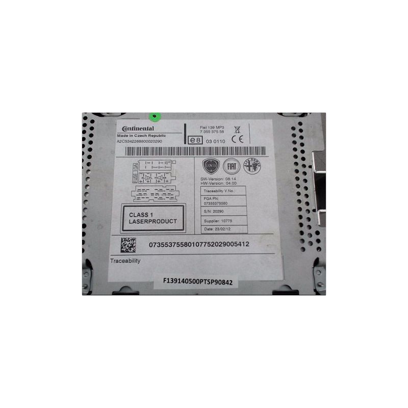 AUTORADIO FIAT PANDA III 2012-