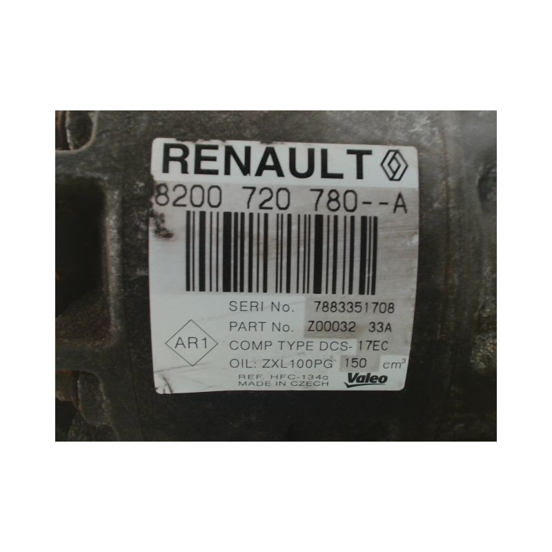 COMPRESSEUR AIR CONDITIONNE RENAULT LAGUNA III 2007-