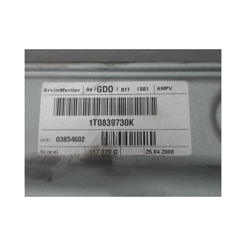 MECANISME+MOTEUR LEVE-GLACE ARRIERE DROIT VOLKSWAGEN TOURAN