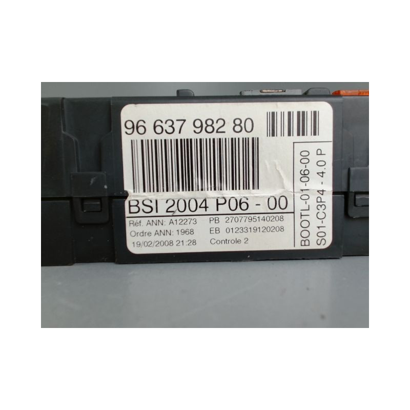 PLATINE FUSIBLE AVANT PEUGEOT 206 DIESEL