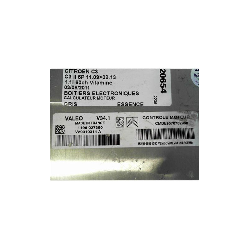 CALCULATEUR MOTEUR CITROEN C3 II 09-13