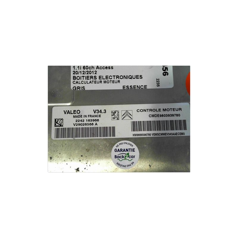 CALCULATEUR MOTEUR PEUGEOT 206+ 09-13