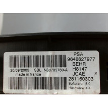 COMMANDE DE CHAUFFAGE PEUGEOT 307 PHASE 2 GASOIL