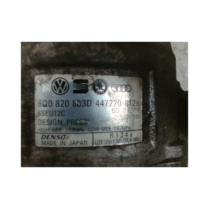 COMPRESSEUR AIR CONDITIONNE VOLKSWAGEN POLO 02-05