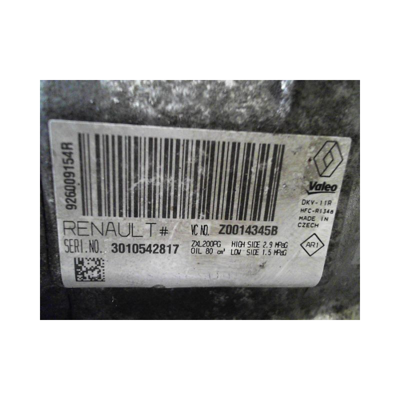 COMPRESSEUR AIR CONDITIONNE DACIA DUSTER 2010-