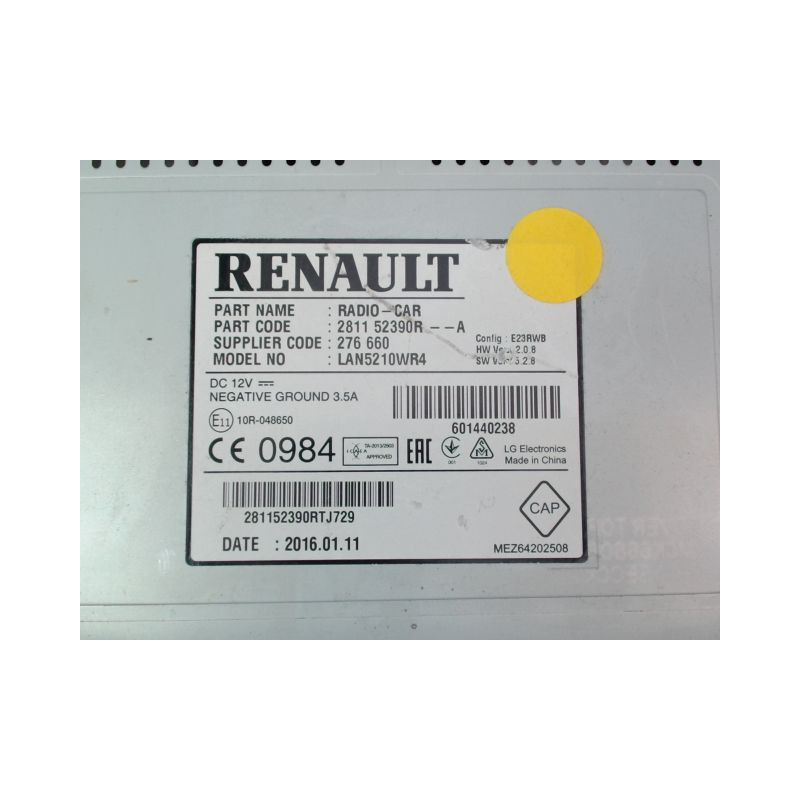 AFFICHEUR DIGITAL RENAULT CLIO IV Phase 1 2012-...