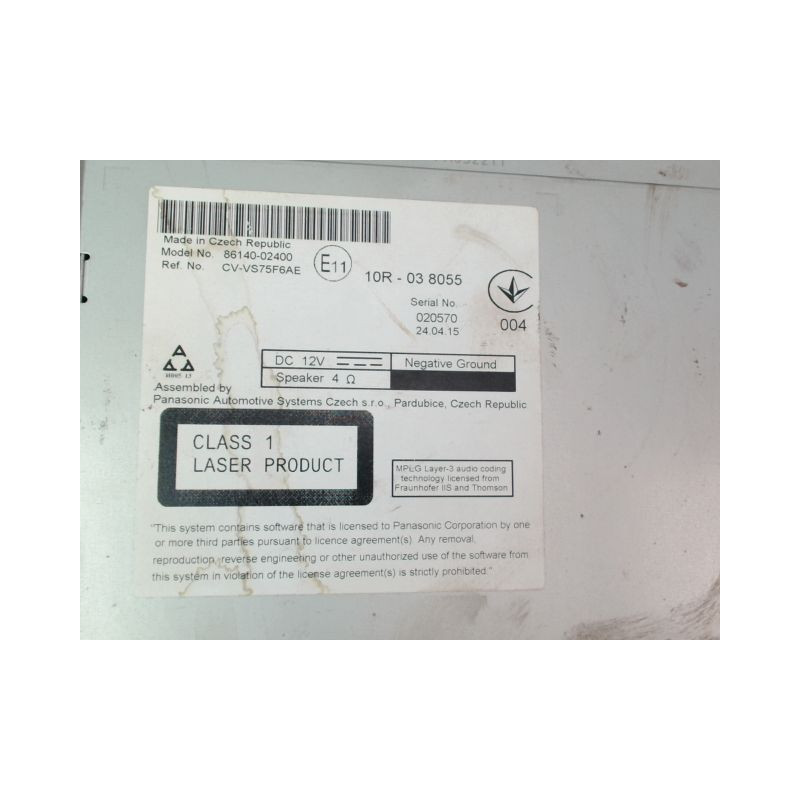 AUTORADIO TOYOTA AURIS 2010-