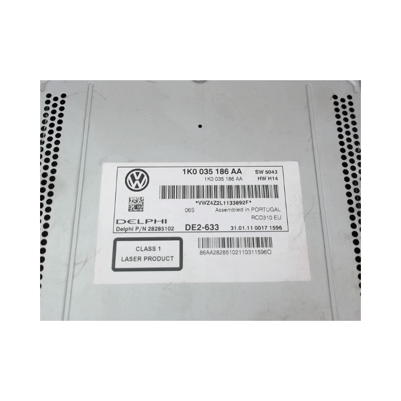 AUTORADIO VOLKSWAGEN GOLF VI (1K) 2008-2013
