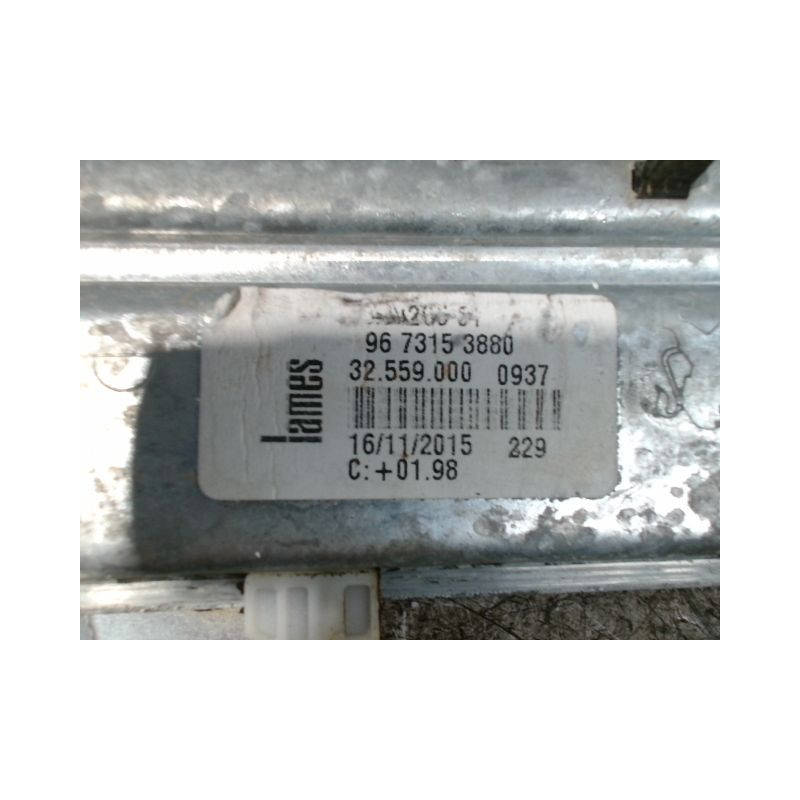 MECANISME LEVE-GLACE ARRIERE DROIT PEUGEOT 208