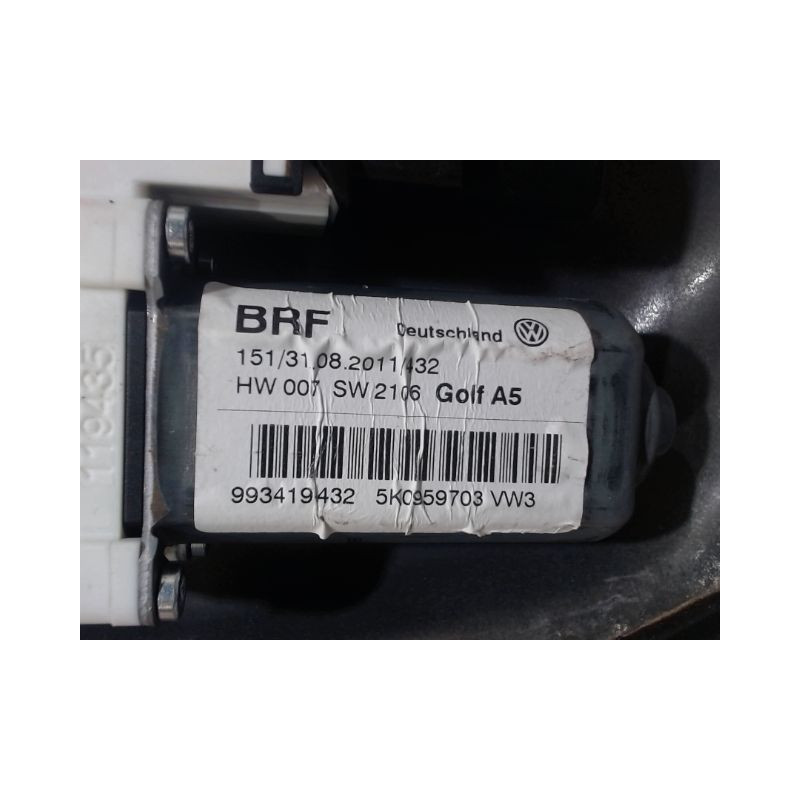 MECANISME+MOTEUR LEVE-GLACE ARRIERE GAUCHE VOLKSWAGEN GOLF