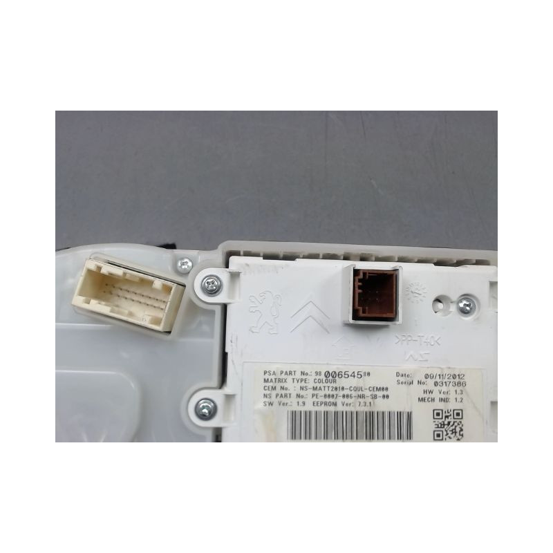 BLOC COMPTEURS PEUGEOT 208