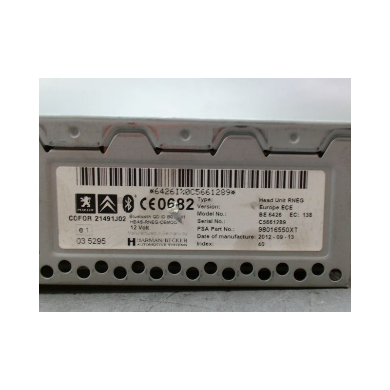 AUTORADIO PEUGEOT 5008 MONOSP. I Phase 1 2009-2013