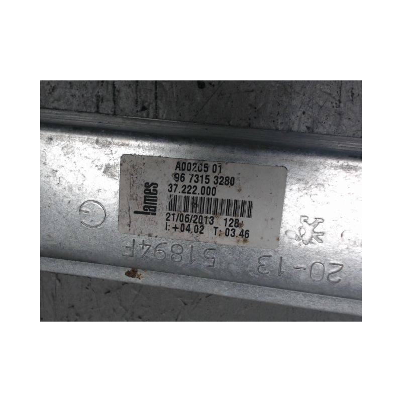MECANISME+MOTEUR LEVE-GLACE AVANT GAUCHE PEUGEOT 208