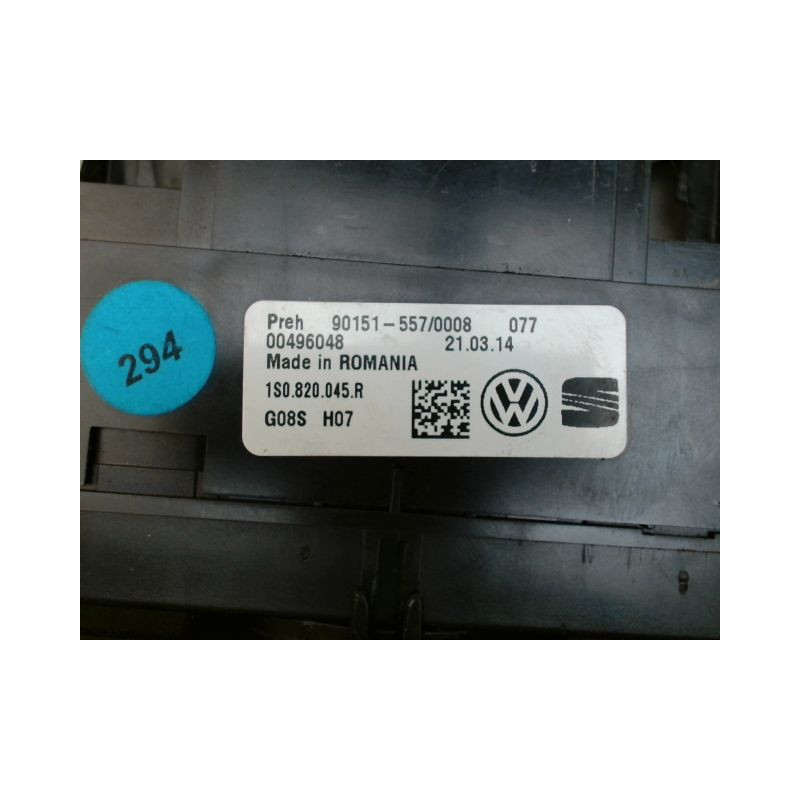 COMMANDE DE CHAUFFAGE VOLKSWAGEN UP