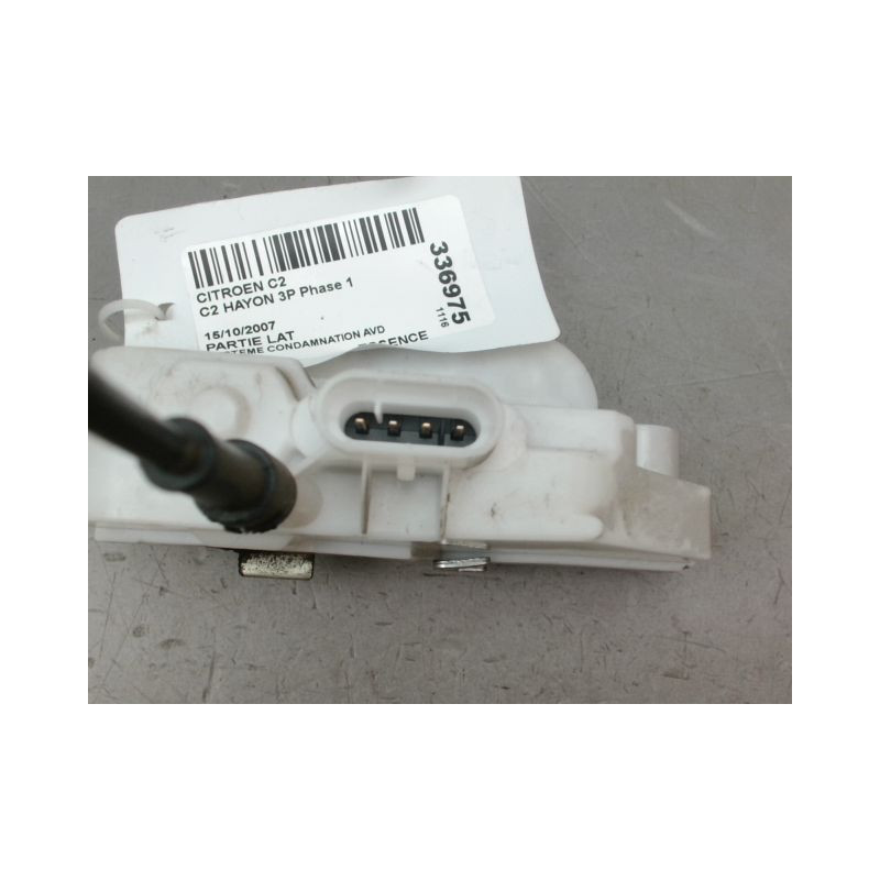 SYSTEME CONDAMNATION AVANT DROIT CITROEN C2 Phase 1 2003-2008