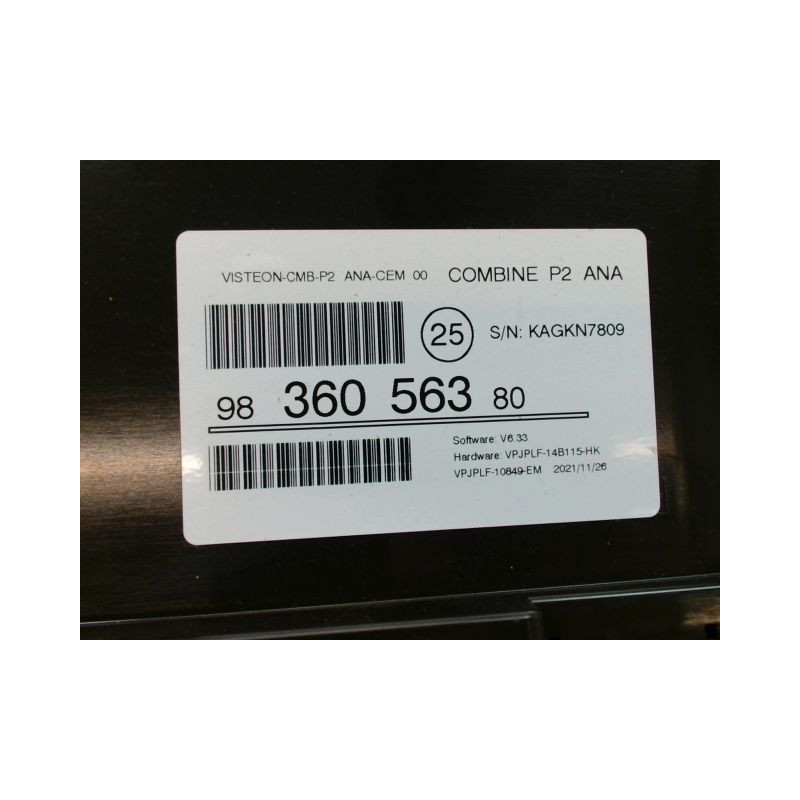 BLOC COMPTEURS PEUGEOT 208 2012-...