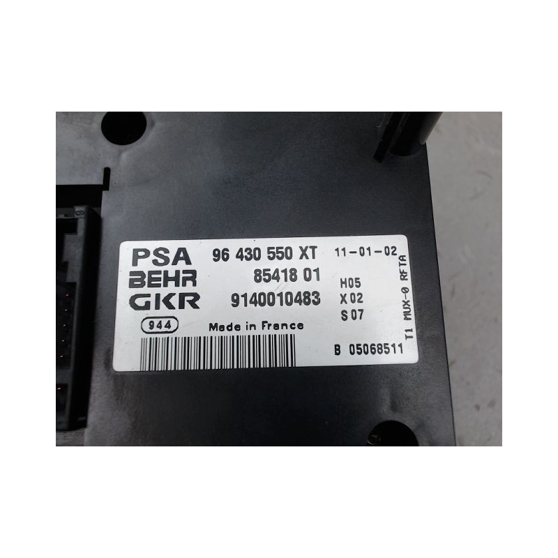 COMMANDE DE CHAUFFAGE PEUGEOT 206
