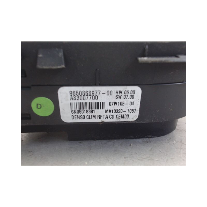 COMMANDE DE CHAUFFAGE CITROEN C4