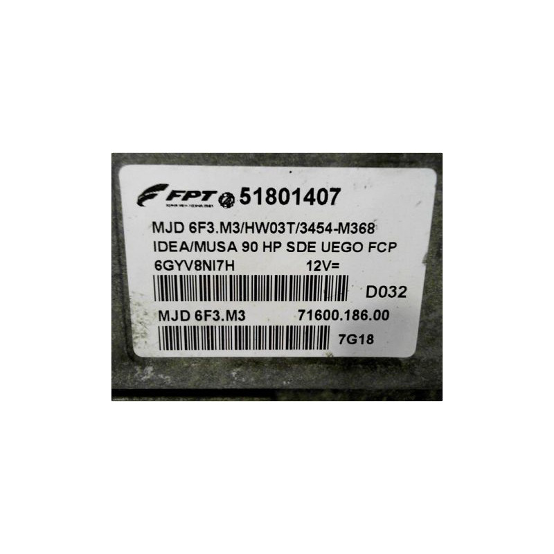 CALCULATEUR MOTEUR FIAT IDEA 2005-