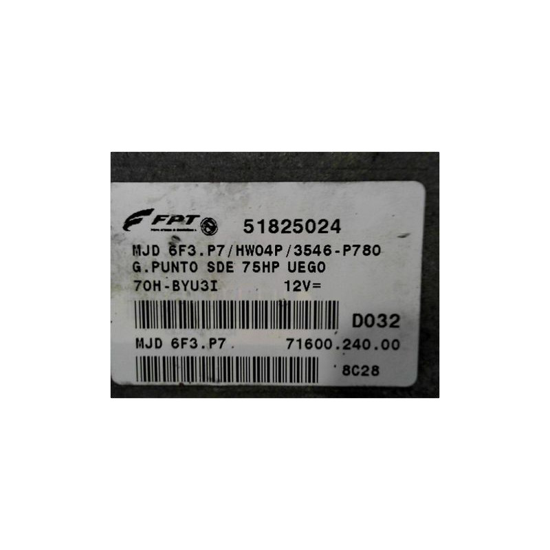CALCULATEUR MOTEUR FIAT GRANDE PUNTO