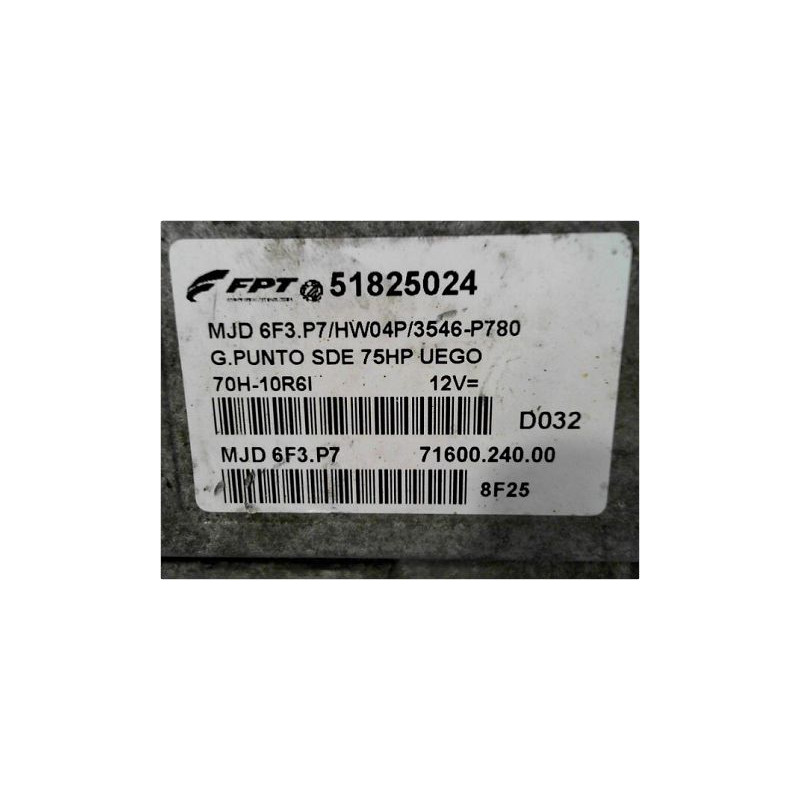 CALCULATEUR MOTEUR FIAT GRANDE PUNTO III 05-13