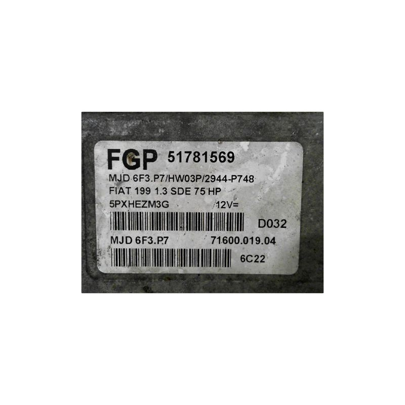 CALCULATEUR MOTEUR FIAT GRANDE PUNTO