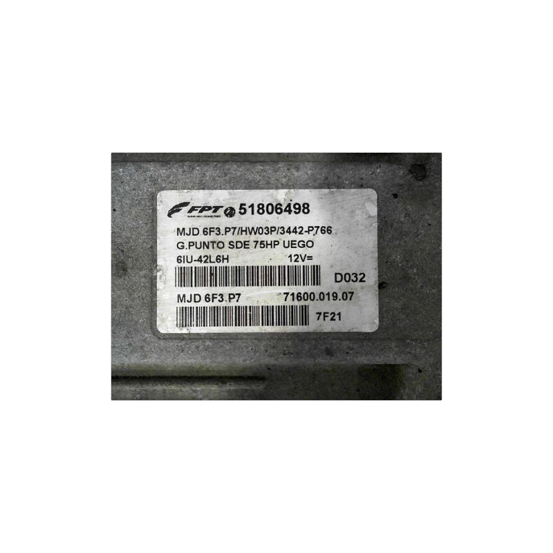 CALCULATEUR MOTEUR FIAT GRANDE PUNTO III 05-13