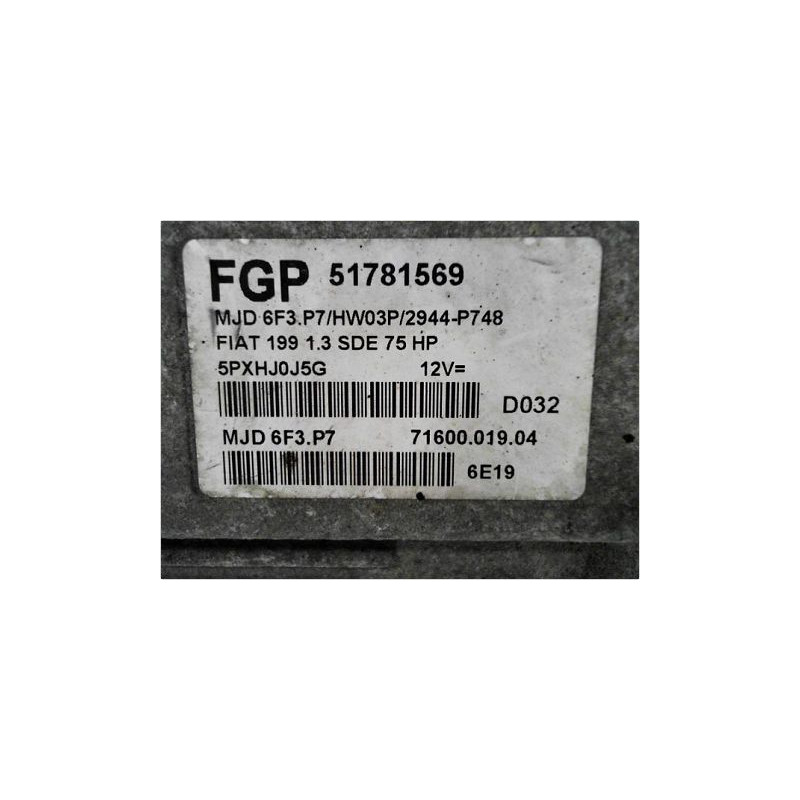 CALCULATEUR MOTEUR FIAT GRANDE PUNTO