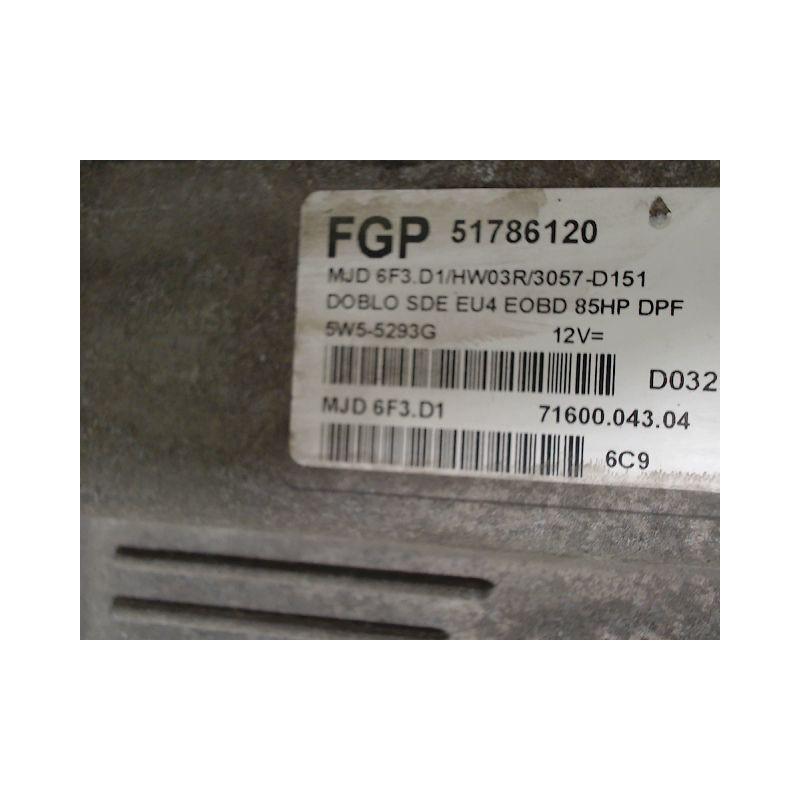 CALCULATEUR MOTEUR FIAT DOBLO