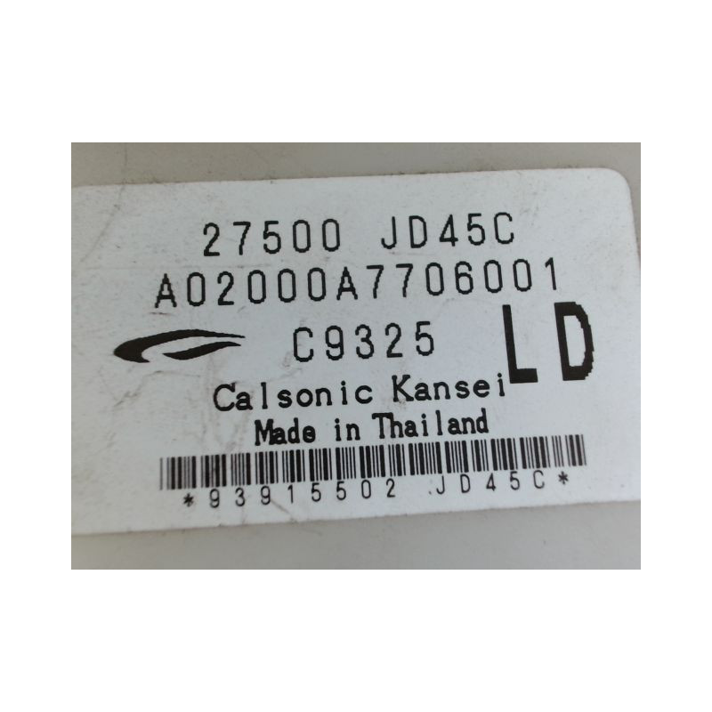 COMMANDE DE CHAUFFAGE NISSAN QASHQAI 1 PHASE 1  DIESEL